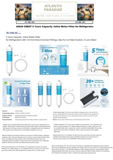 REFRIGIRATOR FILTERS HOT SALE / ATLANTIC PARADISE