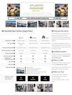 Atlantic Solar Panel Packages ( Home/ Office / Factories )