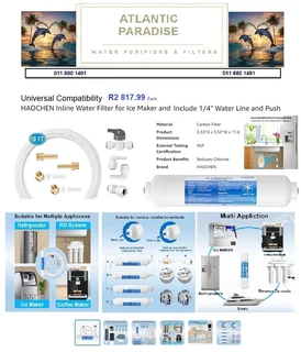 ICE MACHINE FILTERS FOR REFRIGERATOR AND ICE MAKERS - UNIVERSAL FIT