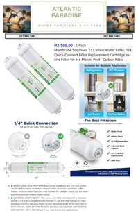 ICE MACHINE FILTERS FOR REFRIGERATOR AND ICE MAKERS - UNIVERSAL FIT