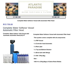 Water Softner Vessel with Automatic Filter Head