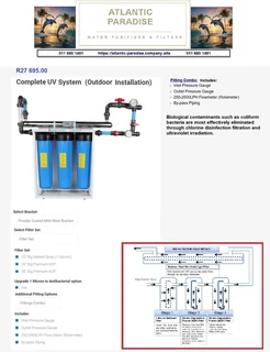Water Purifying Systems and Parts