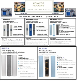 FILTER FOR PURIFIERS / ATLANTIC PARADISE WATER PURIFIERS