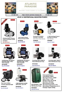 Jojo And Centrifugal Booster Pumps / Atlantic Paradise Water Purifiers