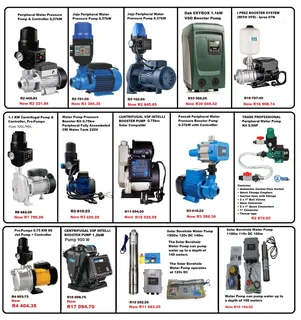 JOJO AND CENTRIFUGAL BOOSTER PUMPS VARIUSE BIOOSTER PUMPS ON 10% SPECIAL