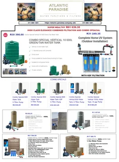 ROTA / JOJO / TANK COMBO SPECIALS / ATLANTIC PARADISE WATER PURIFIERS