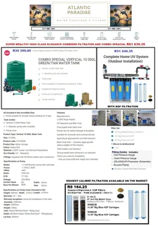 ROTA / JOJO / TANK COMBO SPECIALS / ATLANTIC PARADISE WATER PURIFIERS