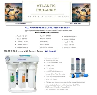 Undercounter Reverse Osmosis Water Purifiers / Atlantic Paradise Water Purifiers and Filters