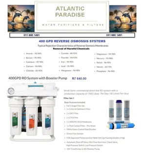 Undercounter Reverse Osmosis Water Purifiers / Atlantic Paradise Water Purifiers and Filters