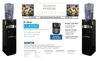 HOT &amp; COLD WATER DISPENSER WITH COLD STORAGE CABINET