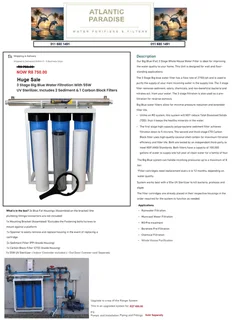 Water Filtration Systems Installation and Supply