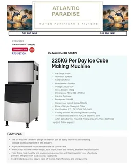 ICE MACHINE ULTRA MODERN DESIGNS / Atlantic Paradise Water Purifiers &amp; Filters