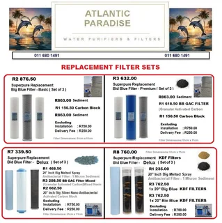 PURIFIER FILTERS AND REPAIRS ON PURIFIERS SYSTEMS