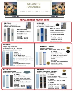 WATER FILTERS AND PURIFIERS / ATLANTIC PARADISE WATER