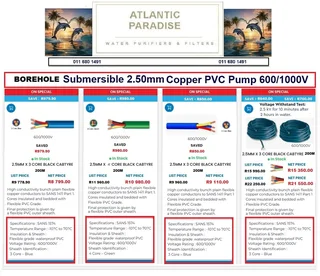 Submersable Borehole Electrical Cable