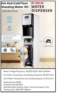 HOT &amp; COLD FREESTANDING WATER DISPENSER / PLUMBED INLINE