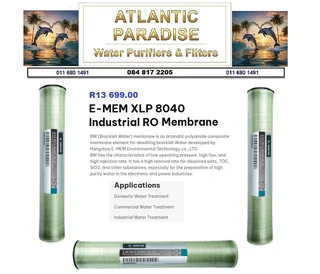 WATER PURIFIER INDUSTRIAL FULLY AUTOMATIC 1000GPD / 1100 LPD