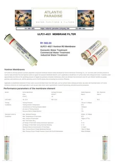 WATER PURIFIER INDUSTRIAL FULLY AUTOMATIC 1000GPD / 1100 LPD