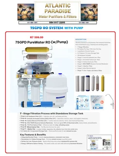 Reverse Osmosis Purifying System 7-stage 75gp