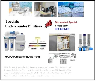 REVERSE OSMOSIS PURIFYING SYSTEM 7-STAGE 75GP