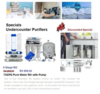 REVERSE OSMOSIS PURIFYING SYSTEM 7-STAGE 75GP