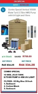 ROTA / JOJO / TANK COMBO SPECIALS / ATLANTIC PARADISE WATER PURIFIERS AND FILTERS