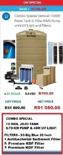ROTA / JOJO / TANK COMBO SPECIALS / ATLANTIC PARADISE WATER PURIFIERS AND FILTERS