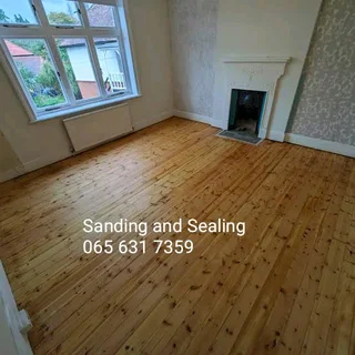 Laminate flooring, sanding and sealing and repairing loose blocks