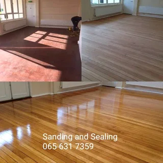 Laminate flooring, sanding and sealing and repairing loose blocks