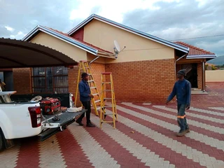 Pillars cover stainless steel and Gutters stainless steel