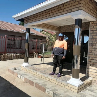 Gutters stainless steel & Pillars cover stainless steel