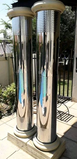 Gutters stainless steel &amp; Pillars cover stainless steel