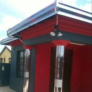 Gutters stainless steel &amp; Pillars cover stainless steel and