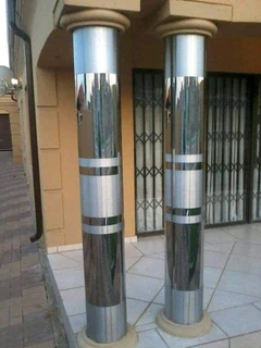 Gutters stainless steel &amp; Pillars cover stainless steel and