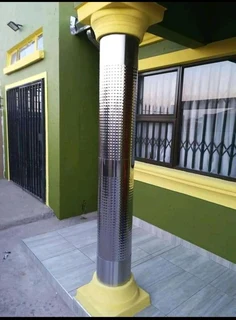 Gutters stainless steel and pillars cover stainless steel