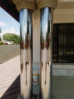 Pillars cover stainless steel and Gutters stainless steel