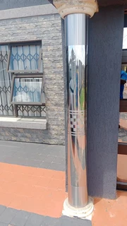 Pillars cover stainless steel &amp; Gutters stainless steel