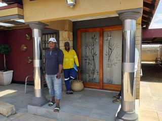 Pillars cover stainless steel &amp; Gutters stainless steel