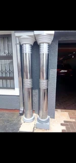 Pillars cover stainless steel & Gutters