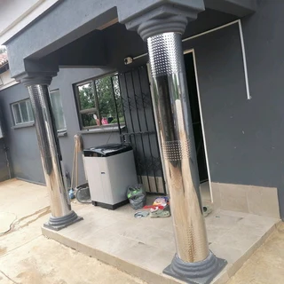 Pillars cover stainless steel &amp; Gutters
