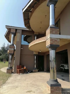 Gutters stainless steel& pillars cover stainless steel