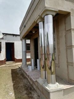 Gutters stainless steel&amp; pillars cover stainless steel