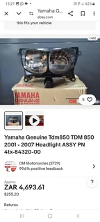 Yamaha TDM 850 headlight assembly 2001 to 2007 whatsapp 0760573425
