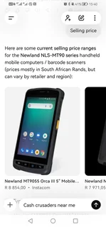 Newland handheld mobile computer phone /barcode scanner