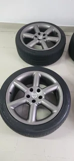18 inch 5x114.3 nissan 350z rims and tyres R13000 onco