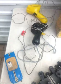 Vintage Scalextric 2 x controls 1x scalextric car needs tlc and 12x tracks.