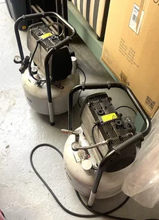 Jun-Air silent compressors both for R9000 made in Germany.