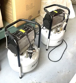 Jun-Air silent compressors both for R9000 made in Germany.