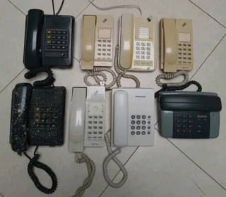 Vintage land line telephones.