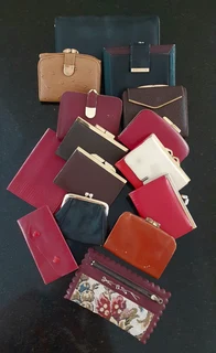Ladies leather purses.